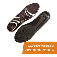 CopperJoint Orthotic Insoles - Copper-Infused Moisture Wicking Shoe Inserts, Offer Firm Arch Support and Help Relieve Foot Soreness - Pair (Large)