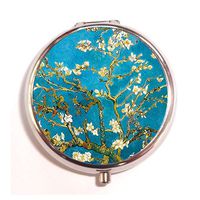 Vincent Van Gogh Custom Fashion Silver Round Pill Case Drug Organizer Holder Pocket Or Wallet Organizer Case