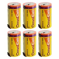 6x OmniCel ER34615 3.6 Volt 19 Ah D High Energy Lithium Battery with Tabs For RFID Tracking, Asset Tracking, Theft Prevention, Locator Beacons, Data Collection, AMR Add-ons