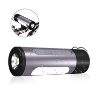 Outdoor Speakers Portable Bluetooth Bicycle Bike Speaker 5200mAh Power Bank Waterproof Speakers with Camp LED Flashlight, Built-in Mic, TF Card for Camping/Beach/Sports
