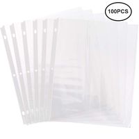 Page Protectors 8.5 x 11 Sheet Protectors 100PCS Top Loading Page Protectors fits 3 Ring Binder Plastic Clear-Sheet-Protectors-Page-Protectors for 3 Ring Binders