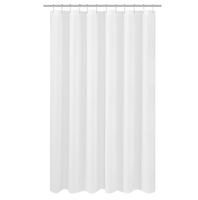 N&Y HOME Extra Long Shower Curtain Liner Fabric 72 x 80 inches, Hotel Quality, Washable, White Spa Bathroom Curtains with Grommets, 72x80