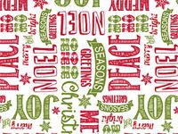 Christmas Print Cello Rolls - 30"x100' Chalkboard Wishes Cello Roll 1.0 mil (3 Rolls) - WRAPS-CR30CW