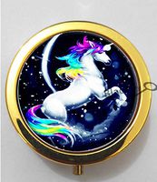 BlackKey Unicorn 3-Compartment Decorative Pocket Gift Box Case Organizer for Pill, Color 2 -658