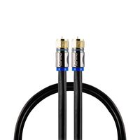 Philips RG6 Quad Shield Coaxial Cable, 6 ft. in-Wall Rated, Ideal for TV Antenna DVR Satellite Cable, F-Type Connectors, 3 Ghz Digital, Black, SWX9444B/27