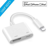 (Apple MFi Certified) Lightning to HDMI Audio & Video Adapter, Lightning Digital Audio AV Adapter with Charging Port for iPhone 11/11 Pro/XS/XR/X/8 7, iPad on HDTV/Monitor/Projector,Support iOS 13