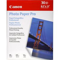 Canon Borderless Photo Paper Pro 8.5x11, 30 Sheets (1029A028)