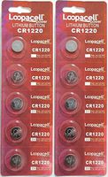 Loopacell Watch/Electronic Battery, 3v CR1220 10 batteries (Lithium Button Cell)