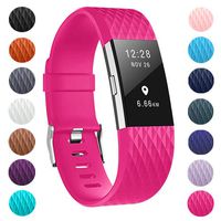 ZEROFIRE Bands Compatible for Fitbit Charge 2, Replacement Adjustable Sport Bands for Charge 2 Heart Rate Fitness Wristbands, Women Men, Small and Large