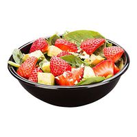 Cold Salad Bowl - PET Plastic Salad Bowl - Black - 17.6 oz - Durable & Recyclable - 200ct Box - Restaurantware