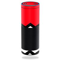 MightySkins Skin Compatible with Amazon Echo - Red Chevron | Protective, Durable, and Unique Vinyl Decal wrap Cover | Easy to Apply, Remove, and Change Styles | Made in The USA