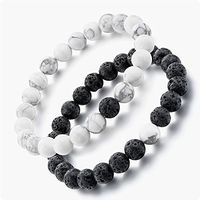 Banana Bucket White Howlite Lava Diffuser Bracelet