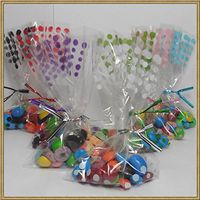 100pcs 4"x 6" Black Polka dot Cello Bags + Matched Twist Ties for Party Gift Packing (Black)