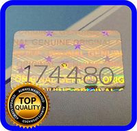 200 pcs Hologram Labels with Serial Numbers, Warranty Stickers Seals .63 x .39 inch