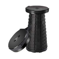 Retractable Folding Stool for Camping Travel Small Portable Lightweight Collapsable Foldable Seat Chair for Fishing BBQ Outdoors Indoors Kitchen Load-Bearing Up to 260lbs