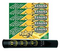 Herb Airtight Tube Pocket Protector with Juicy Jay's Banana 1.25 Flavored Hemp Rolling Papers 5 Count DC Crafts Nation- Happy Face