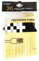 FLOMO Pastel Yellow Premium Forks - 36 count