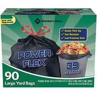 Member's Mark 39 Gallon Power Flex Drawstring, 90 Count