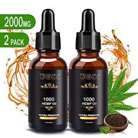 Pure Hemp Oil for Pain Relief,Organic Hemp Extract for Relaxation, Better Sleep, All Natural, Pure Extract, Mood Support Total 2000mg