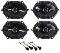 Kicker 6x8 Front+Rear Speaker Replacement Kit for 08-10 Ford F-250/350/450/550