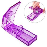 Ultrassist Pill Splitter, Efficient Pill Cutter for Cutting Small Pills or Large Pills in Half, High Transparent Purple Color Tablet Cutter