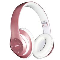 Head-Mounted Bluetooth Headphones-BTSShop Over Ear Foldable P15 Wireless V4.1 Earphone HandsFree Music Stereo Headset With Mic/FM/TF Card/AUX Function (Rose Gold)