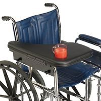 Sammons Preston Premium Flip-Away Half Lap Tray, 1" Padded Wheelchair Accessory Fits Left Side