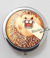 BlackKey Hedgehog 3-Compartment Decorative Pocket Gift Box Case Organizer for Pill, Color 1 -2199