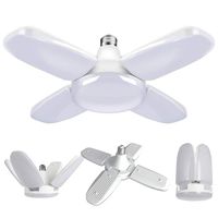 LED Garage Lights Deformable LED Basement Lights, Tribright Garage Ceiling Lighting 6000LM, 60W E26 / E27 Daylight Lamps with 4 Adjustable Panels for Workshop, Workbench, Barn, Warehouse,Shop (1PACK)