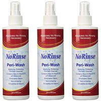 No-Rinse Peri-Wash, 8 fl oz - Soothing, Protecting Perineal Cleanser (Pack of 3)