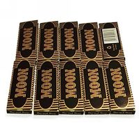 70 * 36mm Moon 10 Booklets Black Cigarette Rolling Papers 1 inch 500 Leaves