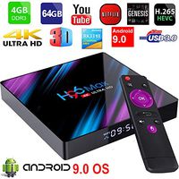 Android TV Box 9.0 Yongf H96 Max 4GB 64GB RK3318 Quad Core Smart 4K 60FPS TV Box Duan WiFi 2.4G/5G Android Box Bluetooth 4.0 LCD Display Set Top Box