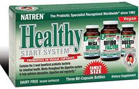Natren Healthy Start System Dairy Free Probiotic Supplement System for Improved Digestion, 60 Capsules (Pack of 3)