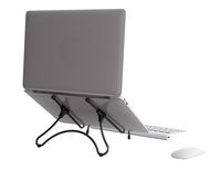 OCTOO Uptable Folding Laptop Stand - Lightweight Adjustable Notebook Riser For Lasting Ergonomic Comfort - Black
