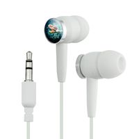 Sea Turtle Swimming Novelty in-Ear Earbud Headphones - White