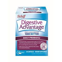 Daily Probiotic Capsule - Digestive Advantage 30 Capsules, Survives 100x Better, Lessens Bloating, Calcium, Promotes Digestive Health and Gut Flora, multi
