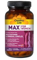 Country Life Max for Women - Multivitamin and Mineral Complex, Iron-Free - 120 Vegan Capsules