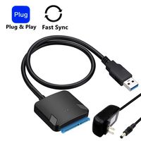 SATA to USB3.0 Adapter, USB 3.0 to SATA, 22 pin USB Cable 3.0 to SATA us Adapter for 2.5 inch 3.5 inch HDD SSD Hard Drive (2.5 inch 3.5 inch)
