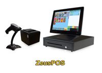 Retail Point of Sale System - Beginner POS System Includes Touchscreen PC, POS Software (Zeus POS), Receipt Printer, Scanner, Cash Drawer, and Credit Card Swipe Reader
