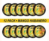 TeaZA Herbal Energy Pouch Mango Habanero Flavor-Nicotine Free, Tobacco Free Pouches - Energy Dip Pouches [12 Pack]