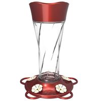 More Birds Twist Hummingbird Feeder, Glass Bottle, 5 Feeding Ports, 11-Ounce Nectar Capacity