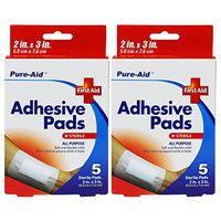 Pure-Aid Gauze Pads 2inch x 3inch-5cts (2 Pack)