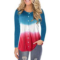 ✦HebeTop✦ Women Long Sleeve Round Neck Sweatshirt Pocket Pullover Loose Tunic Shirts Blouse Tops