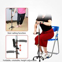 XUEME Smart Cane Four-Legged Seat Crutch Walking Walker for Safety, Comfort and Convenience