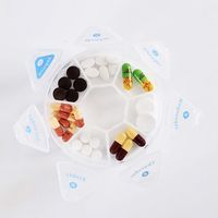 LiboboRound 7 Days Pill Case Pocket Storage Box Medicine Container Dispenser