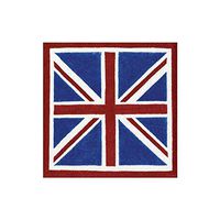 Caspari Union Jack Paper Cocktail Napkins - 20 Per Package