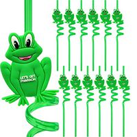 Passover Frog Straws Reuseable Passover Toys Passover Decor For Your Seder Table (Pack of 12)