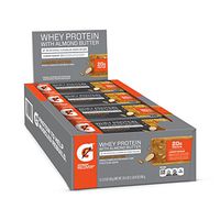 Gatorade Whey Protein With Almond Butter Bars, Almond Butter, 2.0 oz bars (Pack of 12, 20g of protein per bar)
