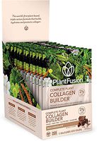 PlantFusion Collagen Builder|Complete Plant Based Peptides Protein Powder|Vegan Collagen Supplement for Anti-Aging, Skin Hydration, Joint Support & Healthy Hair,Gluten-Free,Non-GMO,Chocolate,12 Packs