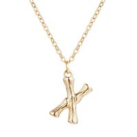 Sunhusing 1 PC Delicate Female 26 English Letter Name Pendant Necklace Simple Clavicle Chain Jewelry Gift(X)